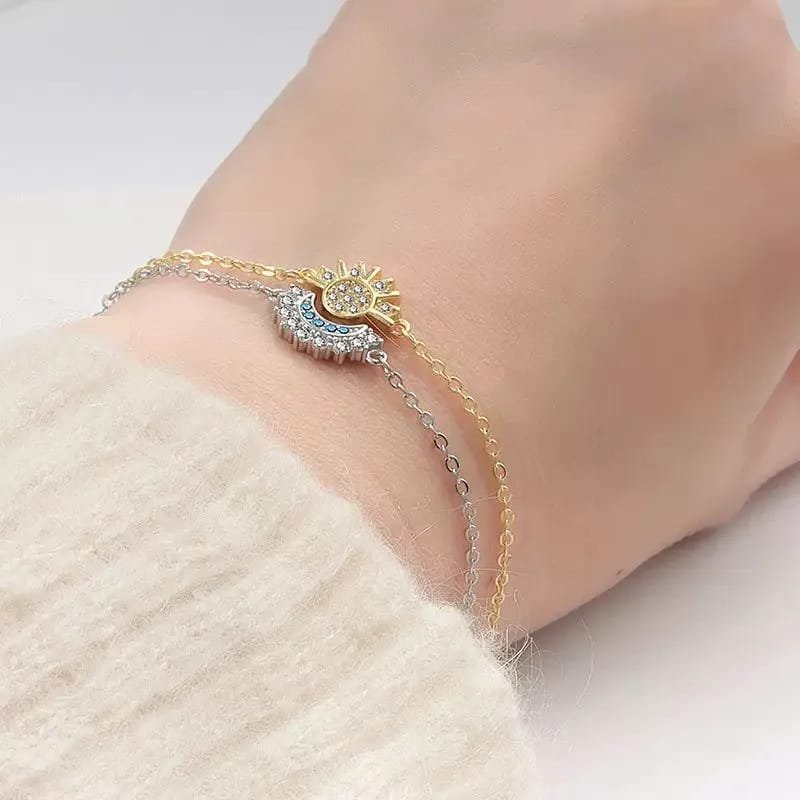 PULSERA DOBLE SOL Y LUNA