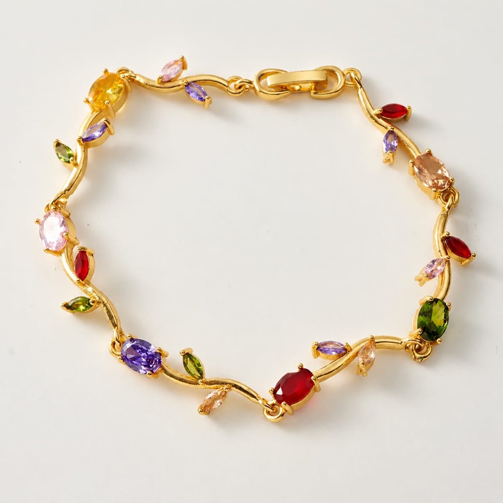 PULSERA TULIPAN GOLD MULTICOLOR