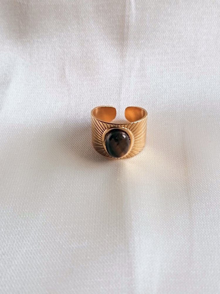 ANILLO OJO DE TIGRE CHUNKY