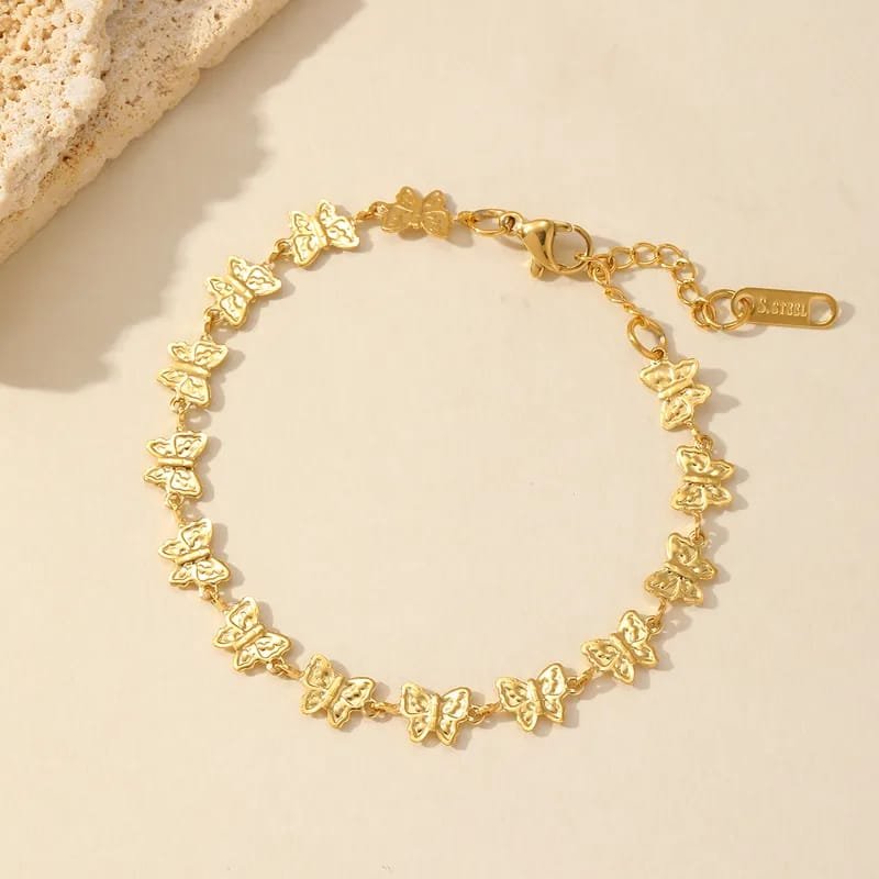 PULSERA MARIPOSAS GOLD