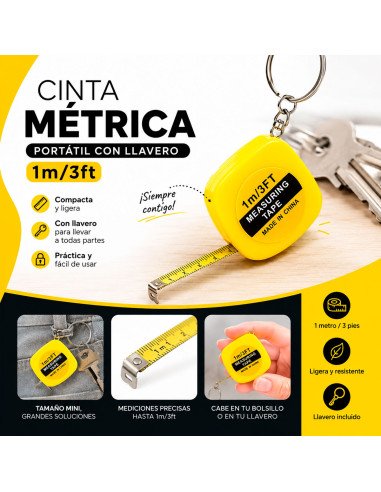 Llavero de Cinta Métrica