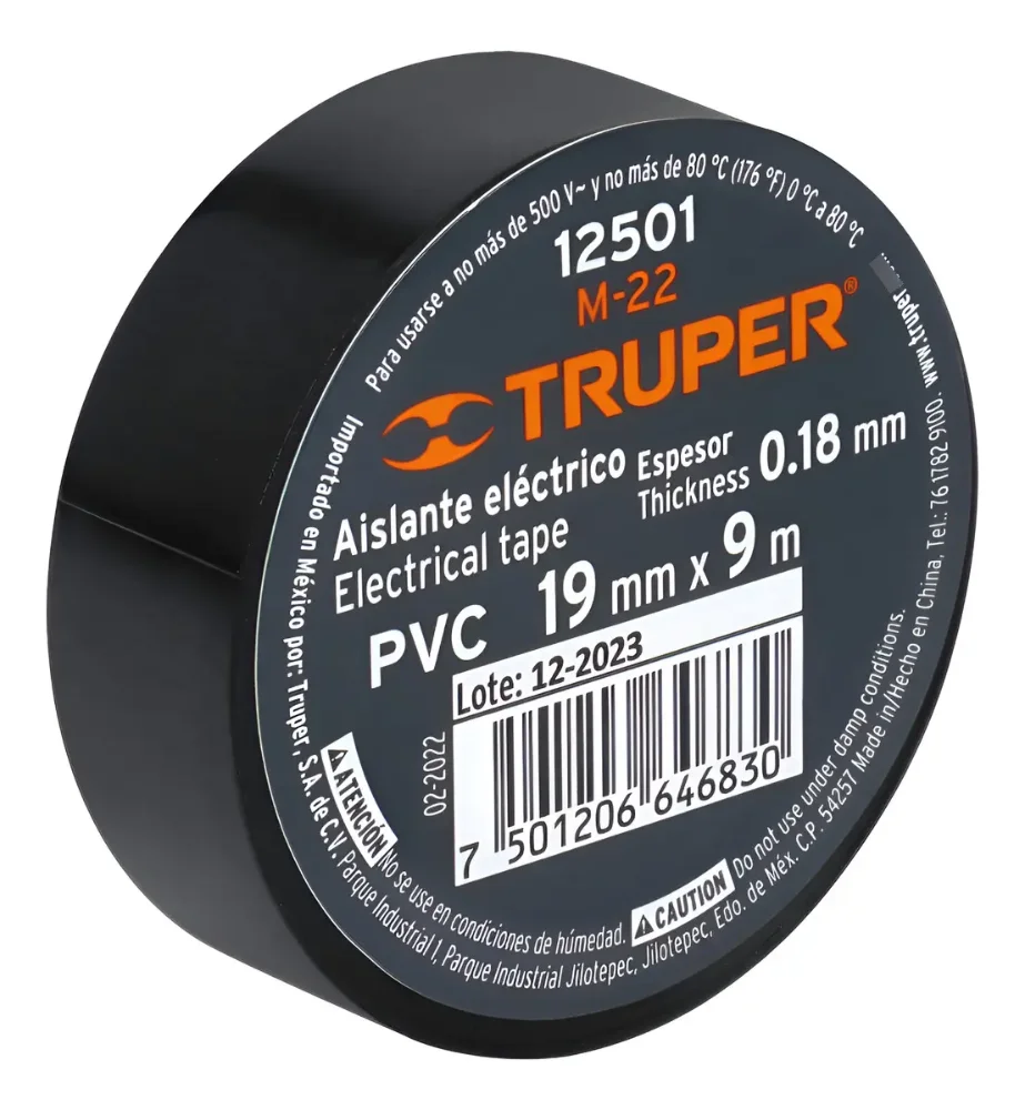 Y Cinta de Aislar Electrica 19mm x 9m