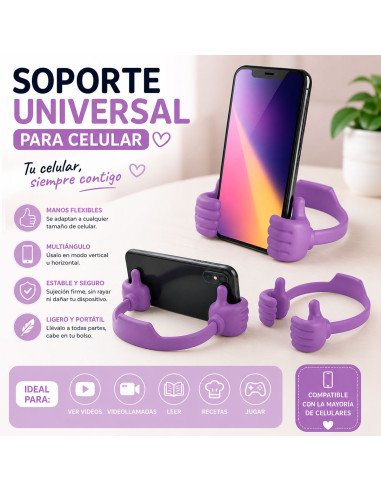 Soporte Universal Para Celular Lila