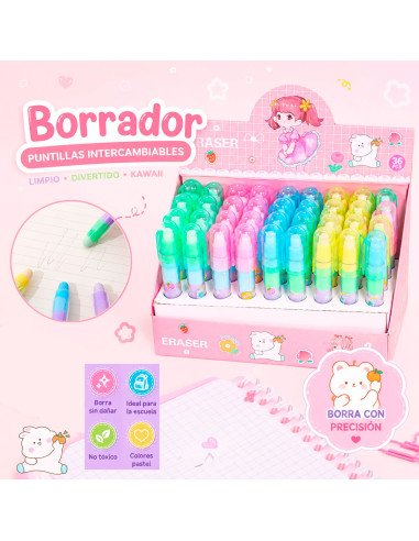 Borrador de puntas intercambiables