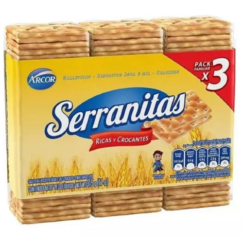 GALLETITAS SERRANITAS CLASICA X 3