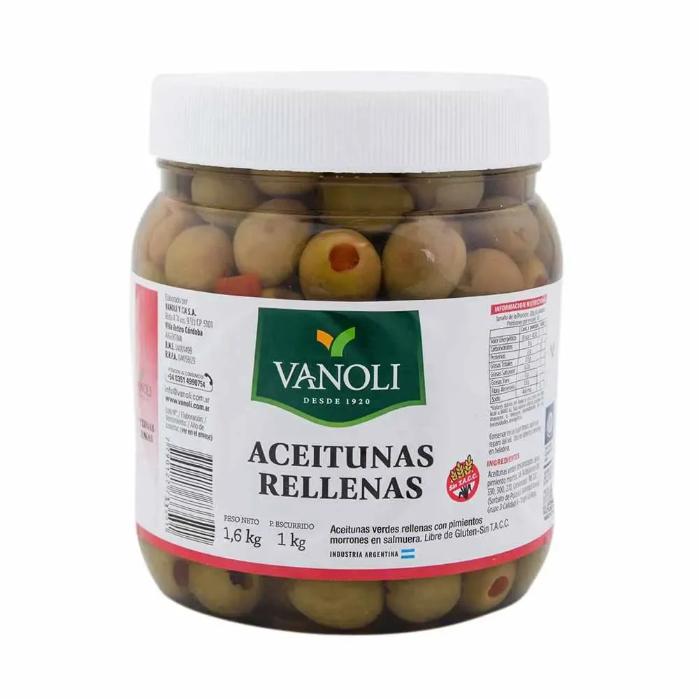 ACEITUNAS RELLENA VANOLI X 1 KG