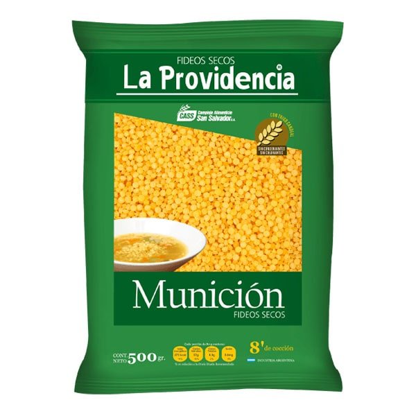 FIDEOS MUNICION LA PROVIDENCIA X 500