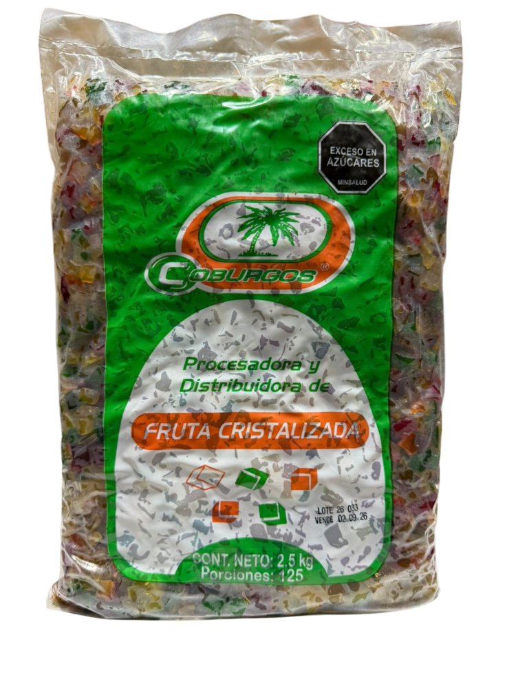 Fruta Cristalizada de 2.5Kg