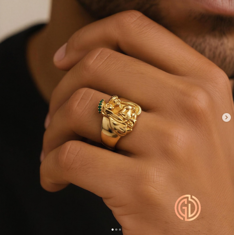 Anillo de la virgen con el niño jesus - Ref 3733