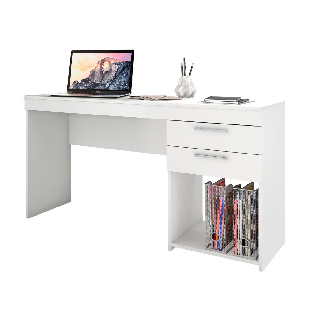 E74279 - MESA P/COMPUTADORA ESCRITORIO OFFICE 51015 127BLANCO NEW 76X121X41 CM