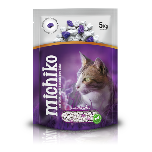 Michiko arena sanitaria para gatos lavanda