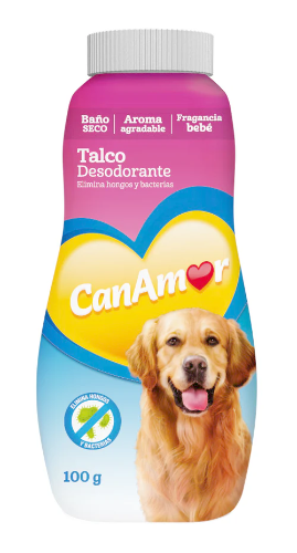 CanAmor talco desodorante perros
