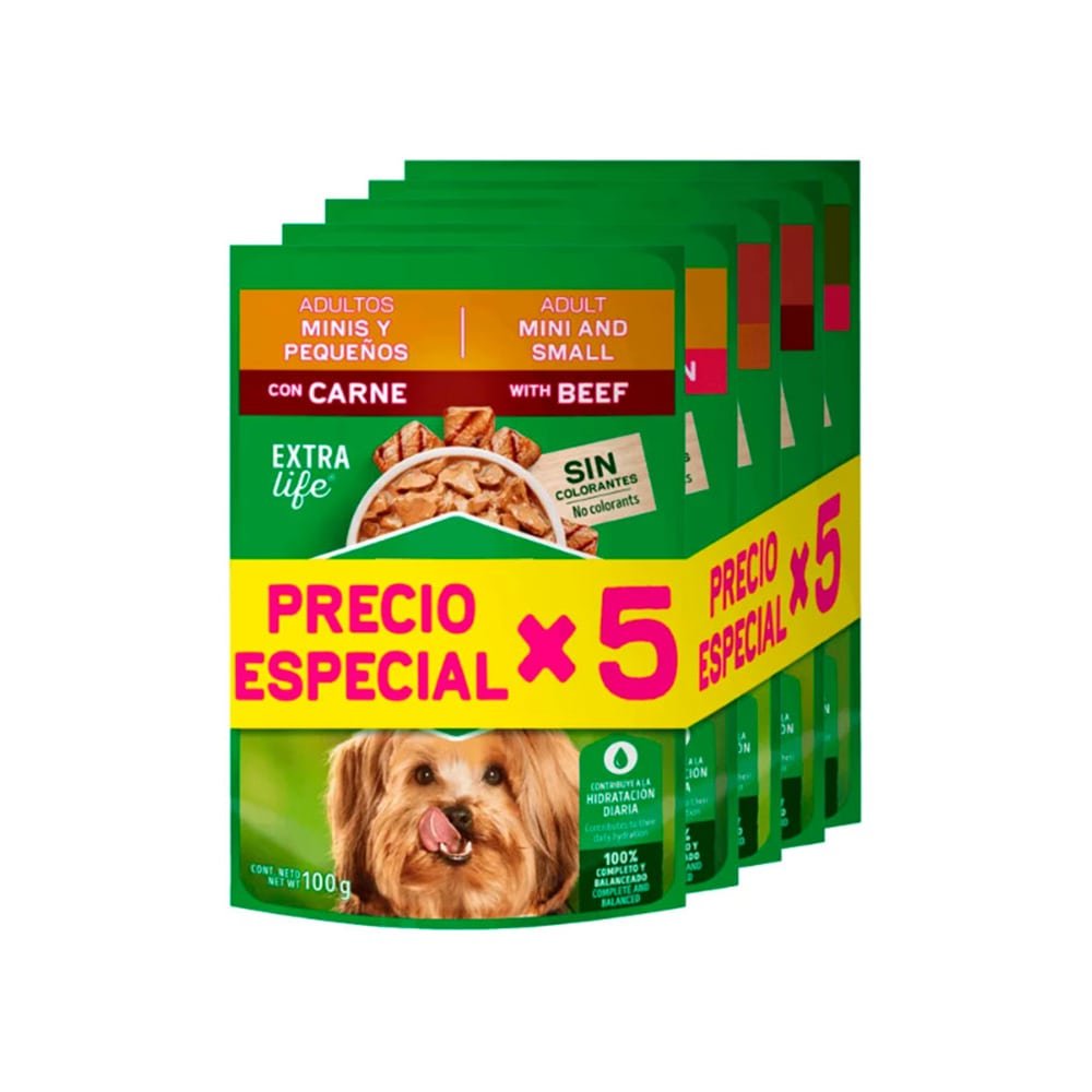 Dog Chow Alimento Húmedo Pack x 5