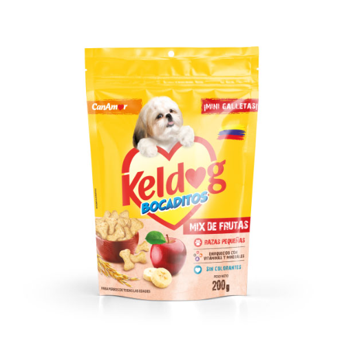 Mini galletas Keldog bocaditos mix de frutas
