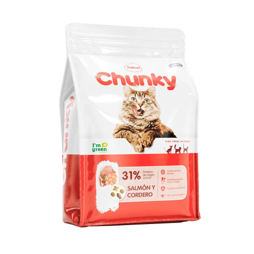 Chunky Gatos adultos Salmón y cordero
