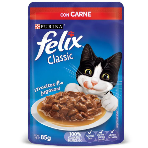 Félix alimento húmedo con carne