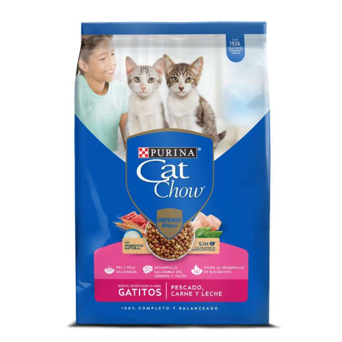 Cat Chow gatitos pescado, carne y leche