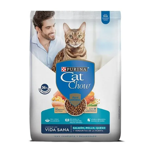 Cat Chow vida sana salmón, pollo, queso