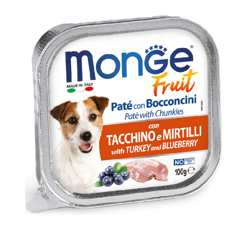 Monge fruit perro turkey and blueberry