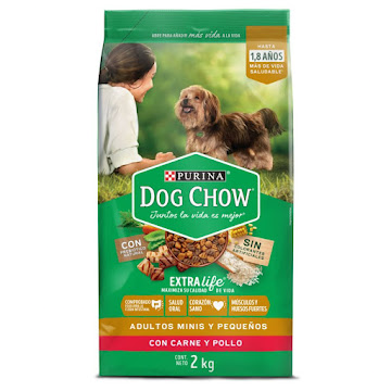 Dog chow Adultos minis y pequeños carne y pollo