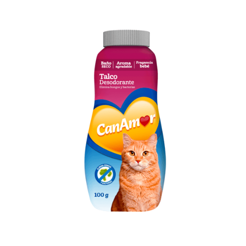 CanAmor talco desodorante gatos