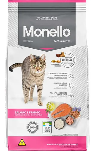 Monello gatos adultos Salmón y pollo