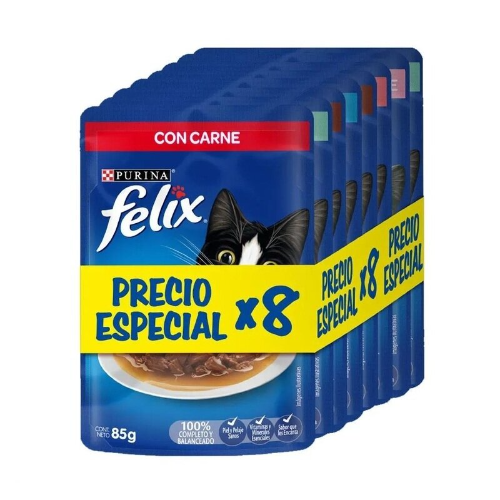 Félix alimento húmedo promoción x 8