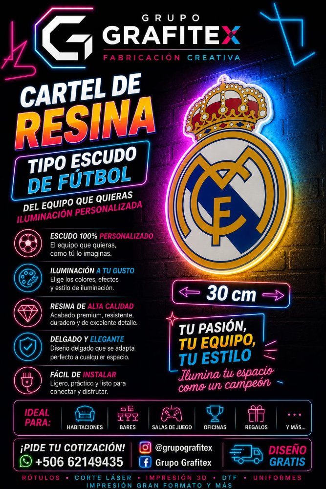 ESCUDO DE FUTBOL RESINA 30CM
