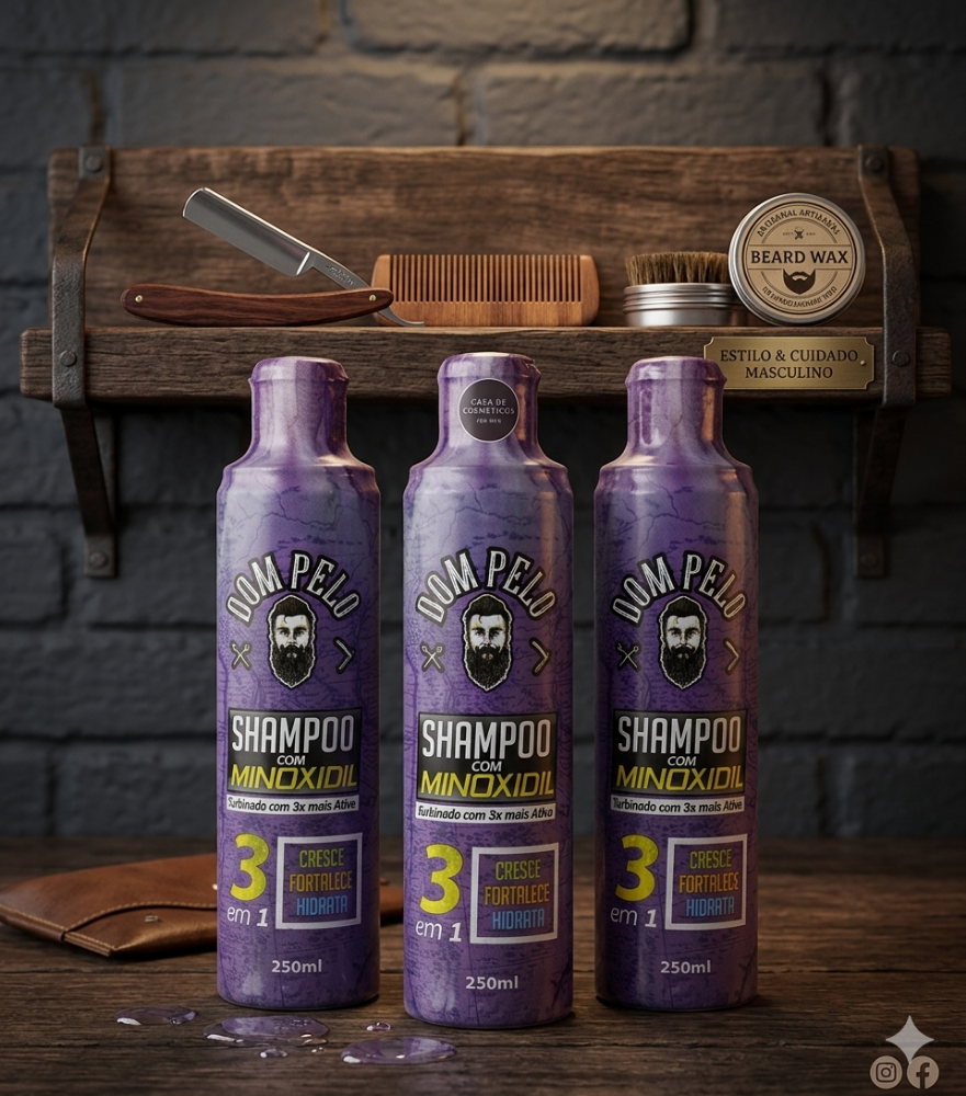 DOM PELO SHAMPOO 3 EN 1 MINOXIDIL