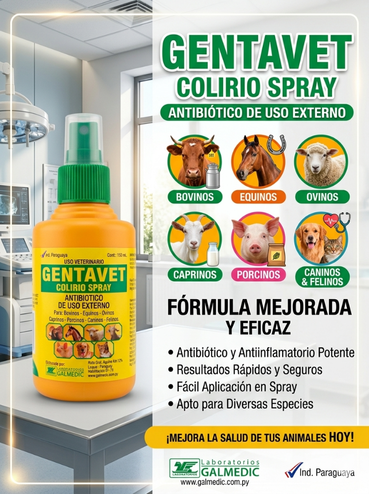 GENTAVET COLIRIO SPRY ANTIBIOTICO DE USO EXTERNO