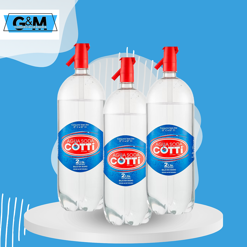 PACK 3 AGUA PURIFICADA GASIFICADA (SODA) 2 LT DESECHABLE