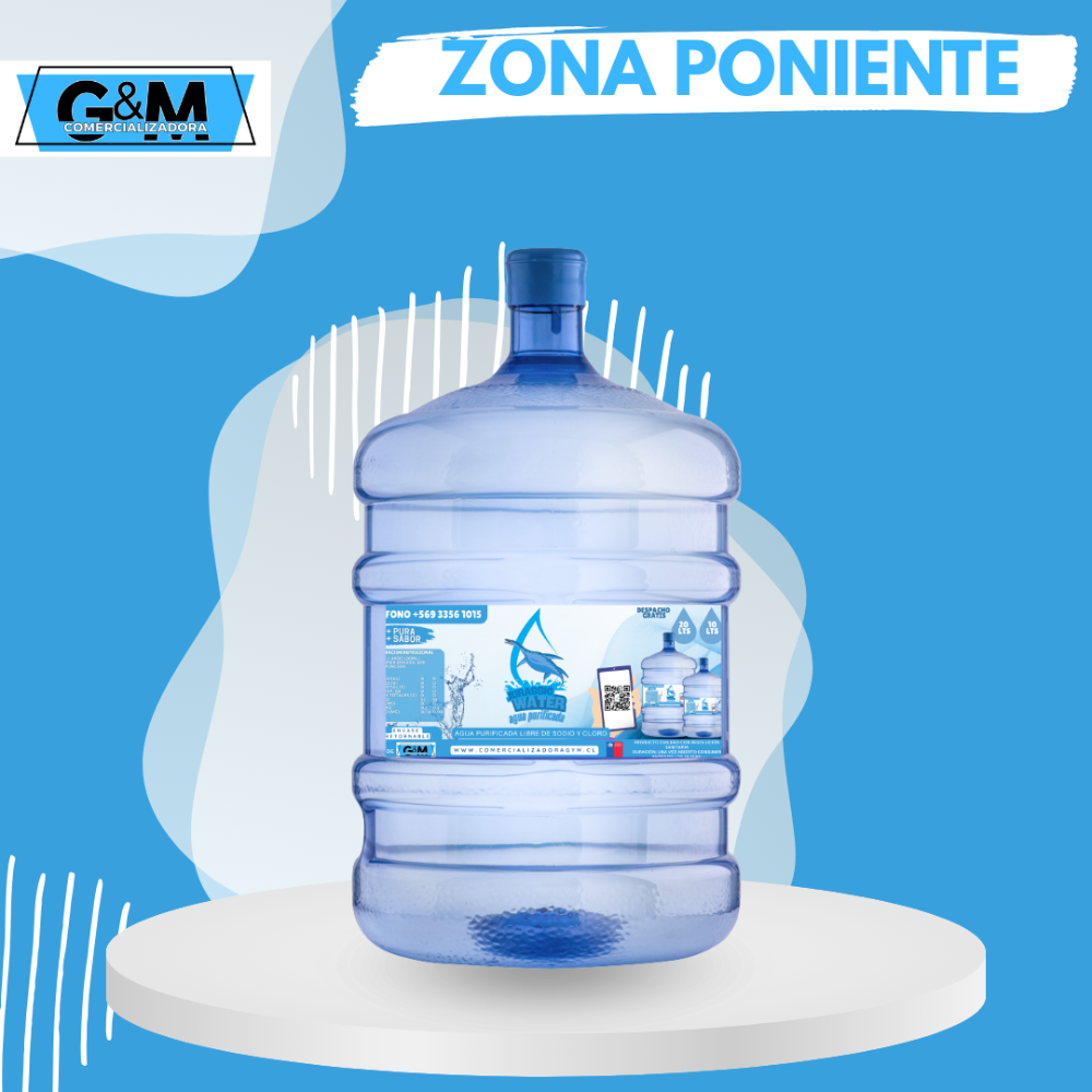 RECARGAR AGUA PURIFICADA 20 LTS (ZONA PONIENTE)