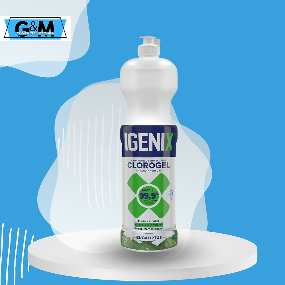CLORO GEL MARCA IGENIX AROMA EUCALIPTUS 900CC