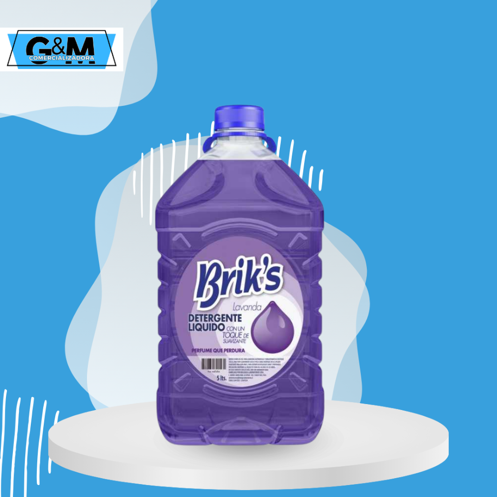 DETERGENTE MARCA BRIKS LAVANDA 5 LT