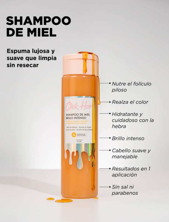 SHAMPOO DE MIEL BRILLO INTENSO