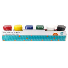 SET DE PINTURA DE AGUA 6 COLORES, 220ML, PEN+GEAR