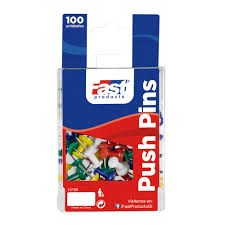 PUSHI PIN TACHUELAS SURTIDAS, 100 UNDS