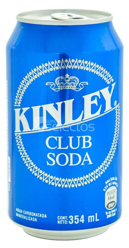 Agua Carbonatada Mineralizada Kinley Club Soda 354mL