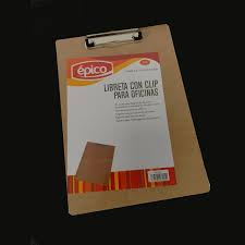 EPICO LIBRETA CON CLIP PARA OFICINAS, DE MADERA