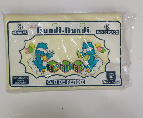 DIAPER DUNDI-DUNDI (PAÑALES), 6 UNIDADES AMARILLO