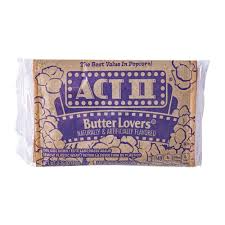 ACT II BUTTER LOVERS, POPCORN, 58GR