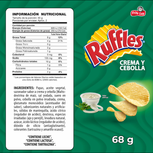 Rufles Crema y Cebolla 68g