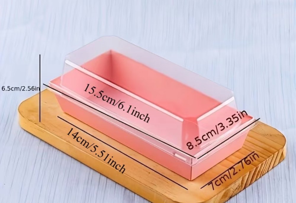 Snack Box with Clear Lid (Pink Color)