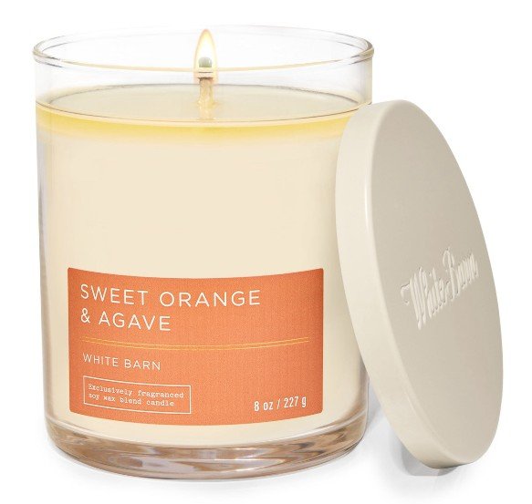 Single wick candle Sweet Orange & Agave