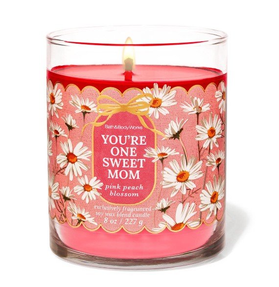 Single wick candle Pink Peach Blossom