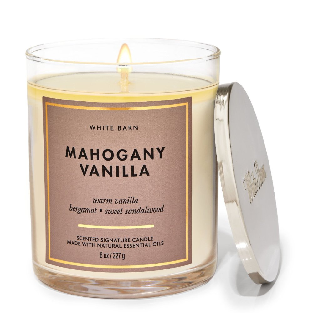 Single wick candle Mahogany Vanilla