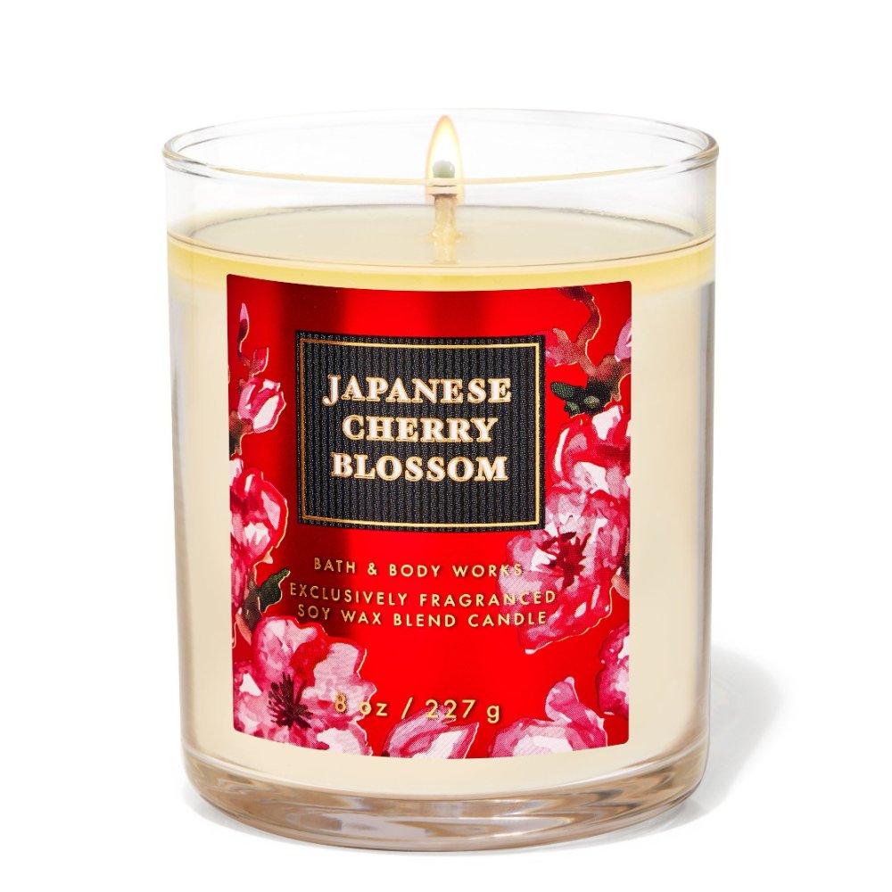 Single wick candle Japanese Cherry Blossom