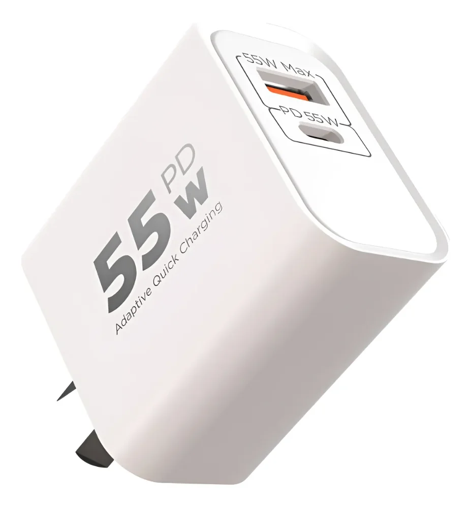 Cargador Xaea Hyper 55w Usb A + Usb C Carga Super Rápida