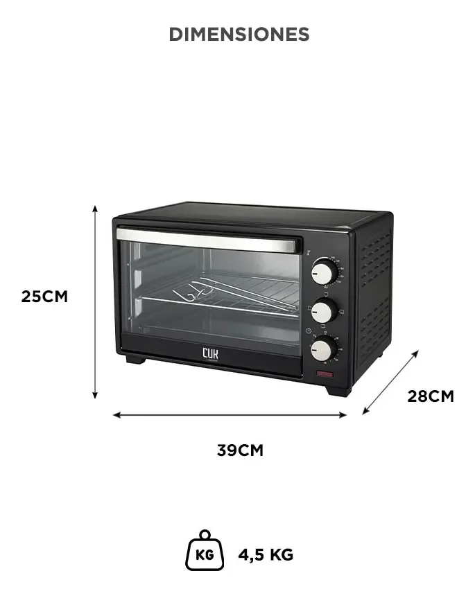 Horno electrico aitech 17lts
