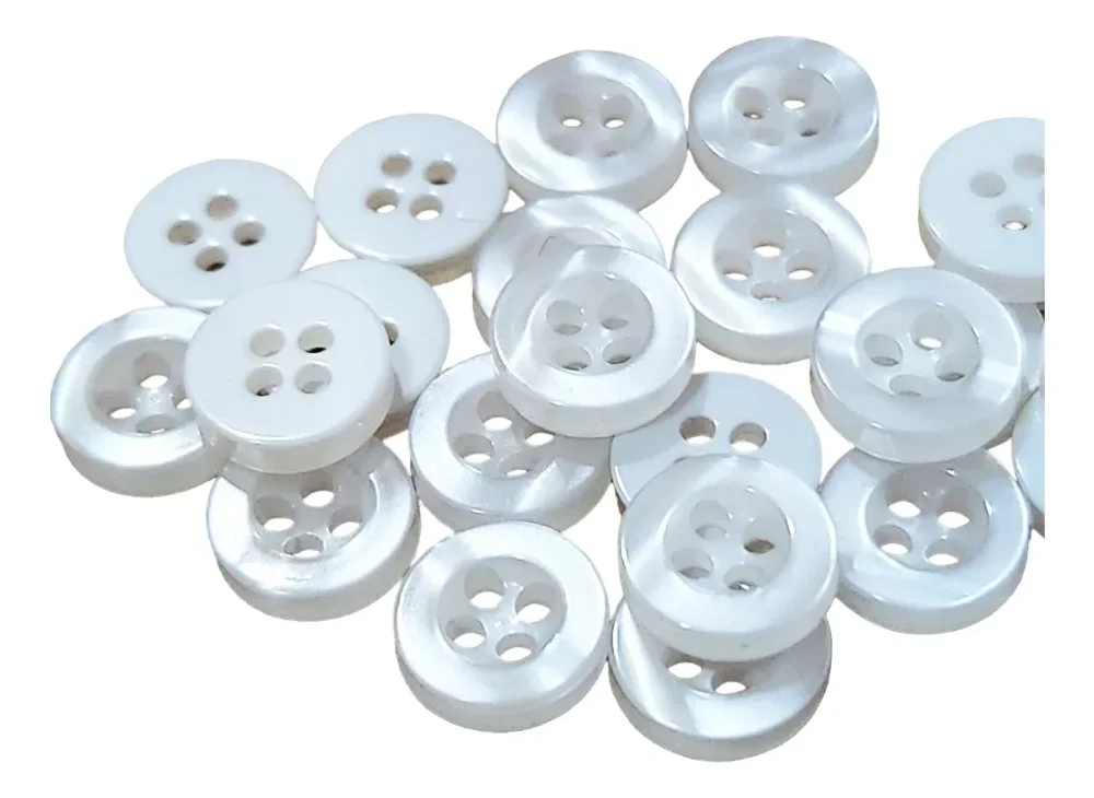 ALM12: BOTÓN CAMISERO BLANCO 14L